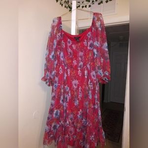 Candalite Women's Floral red dress